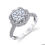 Thumbnail: 14kt Halo Moissanite  Engagement Ring