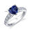 Thumbnail: 14kt Gold Blue Sapphire ColorStone and  Diamond Ring.