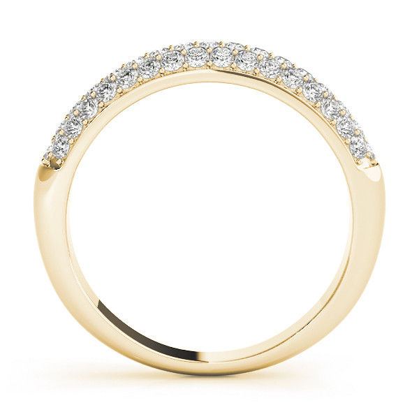 Thumbnail: 14kt Gold Diamond Ladies Pave Set Design Wedding Band