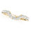 Thumbnail: 14kt Gold Diamond Ladies Curved Wedding