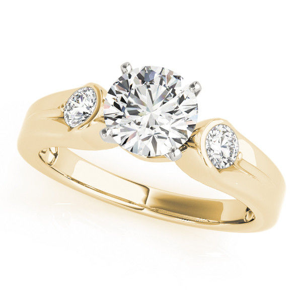 Thumbnail: 14KT Gold Three Stone Diamond Engagement Ring
