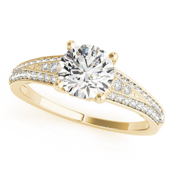 Thumbnail: 14kt Gold Multi Row Diamond Engagement Ring