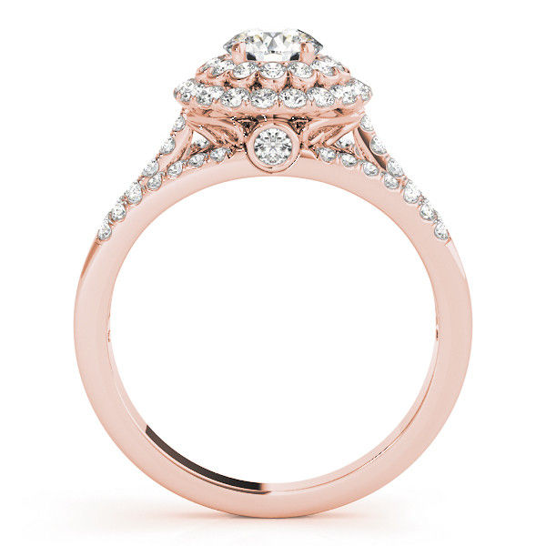 Thumbnail: 14kt Gold Halo Diamond Engagement Ring.