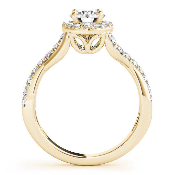 Thumbnail: 14kt Gold Twist Style Diamond Engagement Ring.