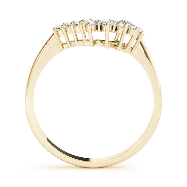 Thumbnail: 14kt Gold Diamond Ladies Curved Wedding