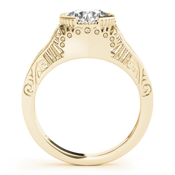 Thumbnail: 14kt Gold Art Deco Vintage Style Diamond Engagement Ring.