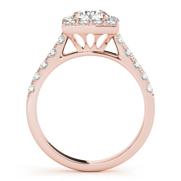 Thumbnail: 14kt Gold Halo Diamond Engagement Ring.