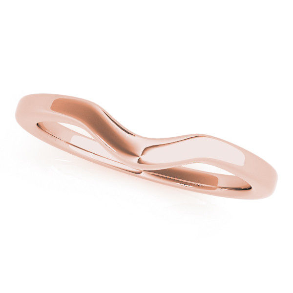 Thumbnail: 14kt Gold Diamond Ladies Curved Wedding