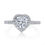 Thumbnail: 14kt Gold Halo Moissanite Engagement Ring