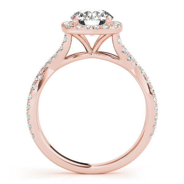 Thumbnail: 14kt Gold Twist Style Diamond Engagement Ring.