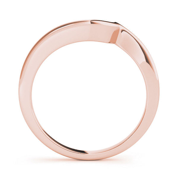 Thumbnail: 14kt Gold Diamond Ladies Curved Wedding
