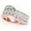 Thumbnail: 14kt Gold Diamond Ladies Twist Design Wedding Band