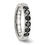 Thumbnail: Chisel Stainless Steel Polished Black CZ 4mm Band