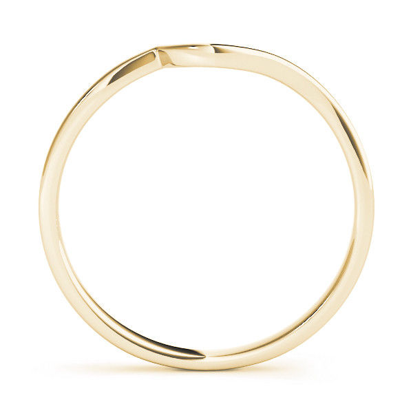 Thumbnail: 14kt Gold Diamond Ladies Curved Wedding