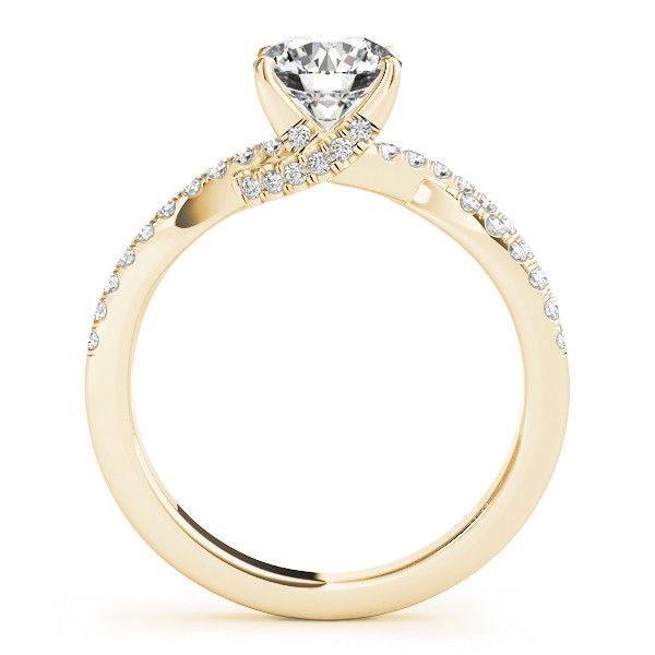 Thumbnail: 14kt Gold Multi Row Diamond Engagement Ring.