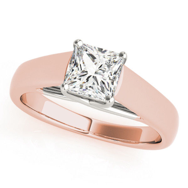 Thumbnail: 14kt Gold Trellis Diamond Engagement Ring