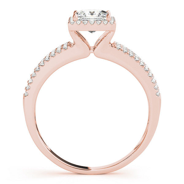 Thumbnail: 14kt Gold Halo Diamond Engagement Ring.