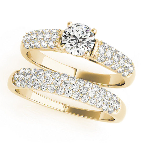 Thumbnail: 14KT Gold Pave Diamond Engagement Ring