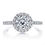 Thumbnail: 14kt Gold Halo Moissanite Engagement Ring