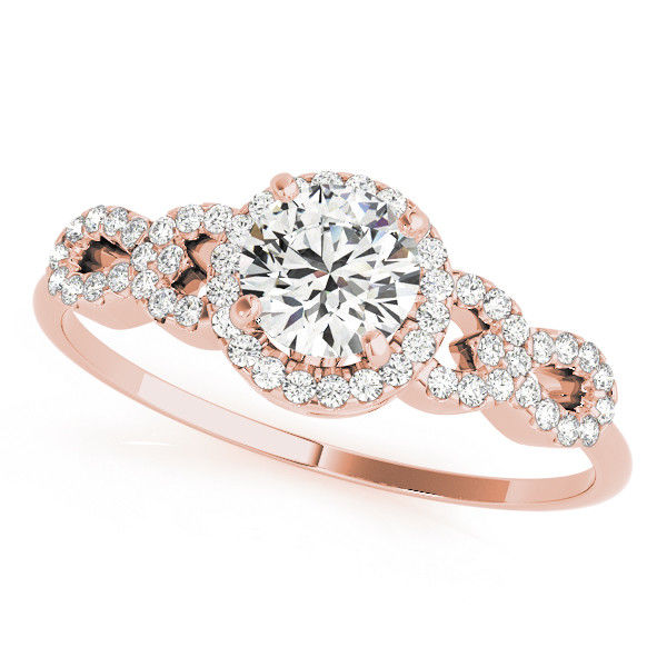Thumbnail: 14kt Gold Multi Row Diamond Engagement Ring