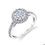 Thumbnail: 14kt Gold Halo Moissanite Engagement Ring