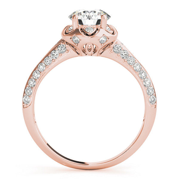 Thumbnail: 14kt Gold Art Deco Vintage Style Diamond Engagement Ring.