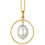 Thumbnail: 14kt Gold Pearl ColorStone and  Diamond Necklace