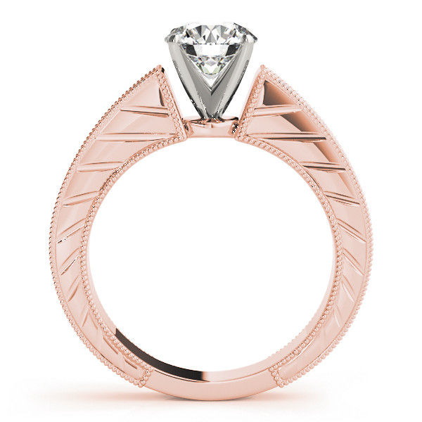 Thumbnail: 14kt Gold Art Deco Vintage Style Diamond Engagement Ring.