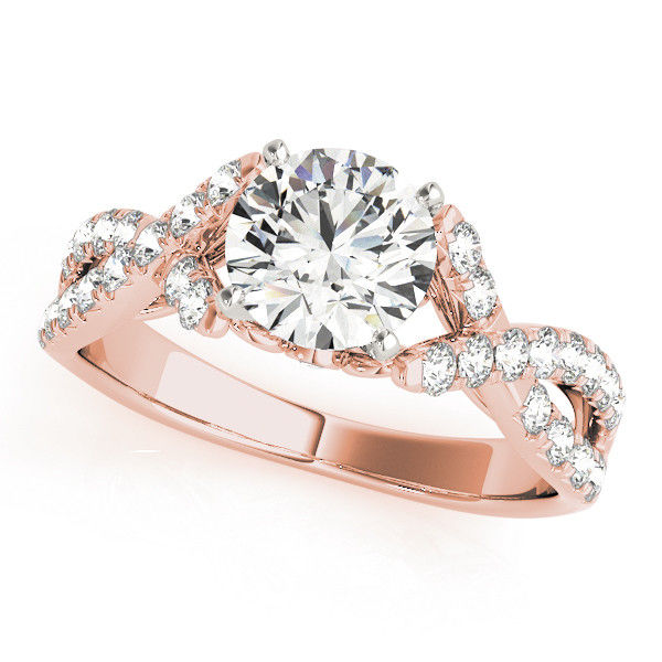 Thumbnail: 14kt Gold Multi Row Diamond Engagement Ring