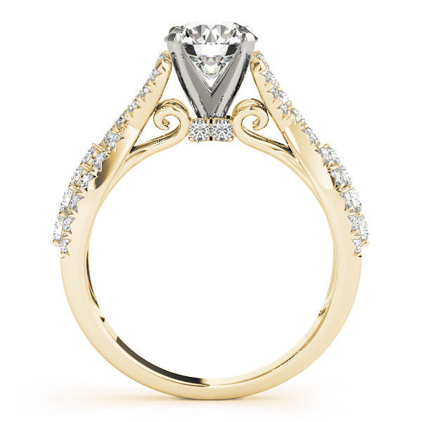 Thumbnail: 14kt Gold Multi Row Diamond Engagement Ring