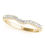 Thumbnail: 14kt Gold Diamond Ladies Curved Wedding