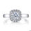Thumbnail: 14kt Gold Halo Moissanite Engagement Ring