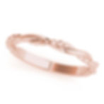 Thumbnail: 14kt Gold Diamond Ladies Twist Design Wedding Band