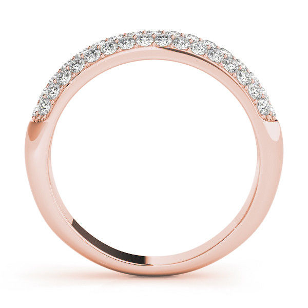 Thumbnail: 14kt Gold Diamond Ladies Pave Set Design Wedding Band