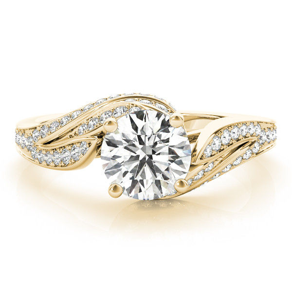 Thumbnail: 14KT Gold Pave Diamond Engagement Ring