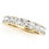 Thumbnail: 14kt Gold Diamond Ladies Prong Set Design Wedding Band