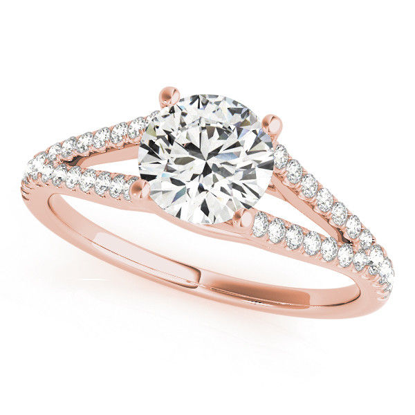 Thumbnail: 14kt Gold Multi Row Diamond Engagement Ring.