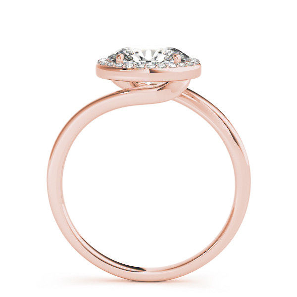 Thumbnail: 14kt Gold Halo Diamond Engagement Ring.