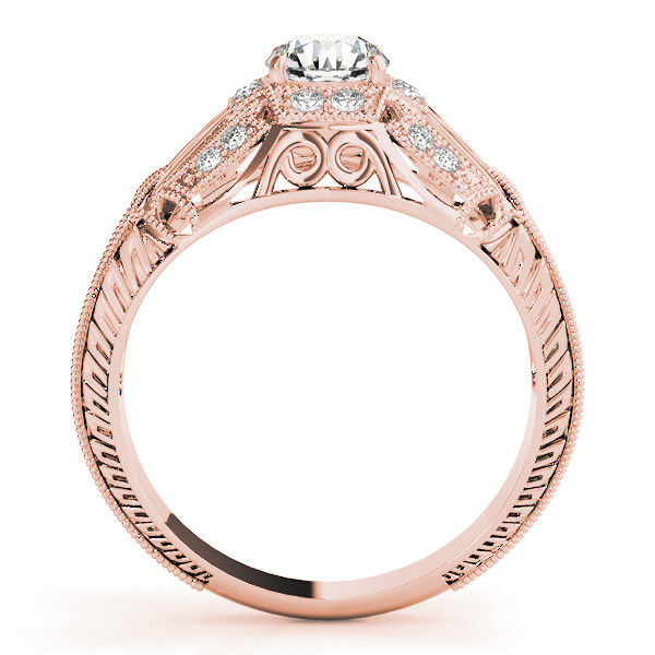 Thumbnail: 14kt Gold Art Deco Vintage Style Diamond Engagement Ring.