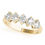 Thumbnail: 14kt Gold Diamond Ladies Prong Set Design Wedding Ban