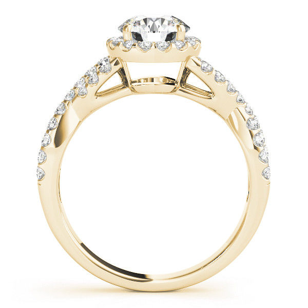 Thumbnail: 14kt Gold Twist Style Diamond Engagement Ring.