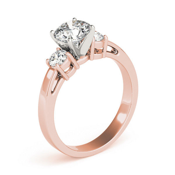 Thumbnail: 14KT Gold Three Stone Diamond Engagement Ring
