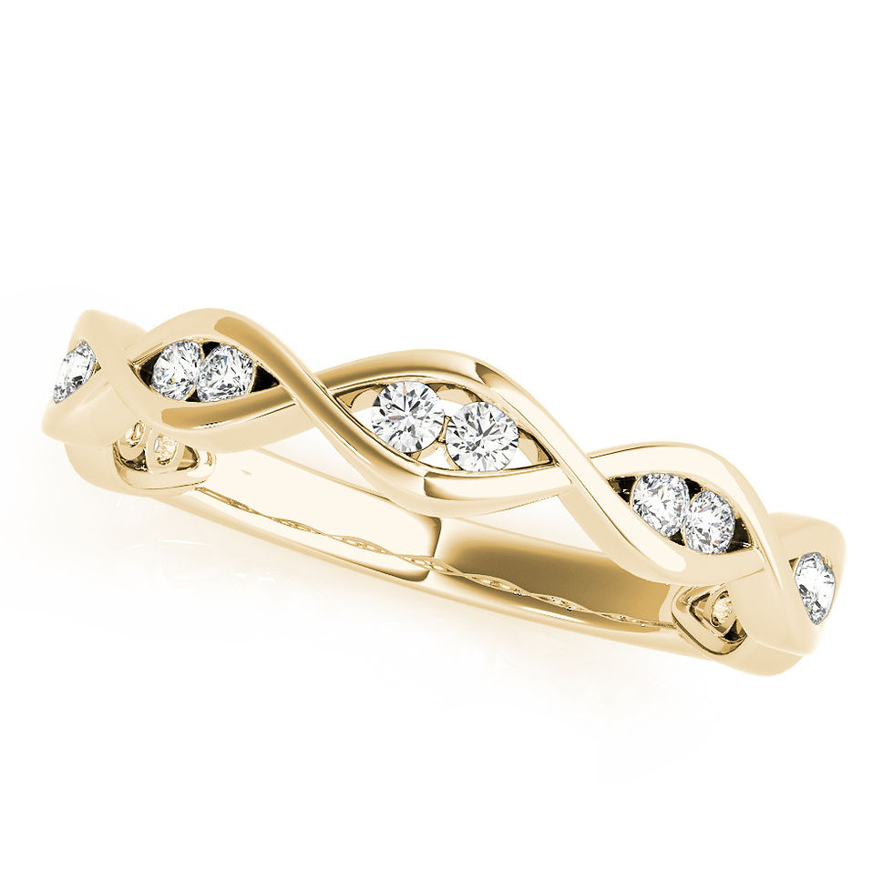 Thumbnail: 14kt Gold Diamond Ladies Channel Set Design Wedding Band
