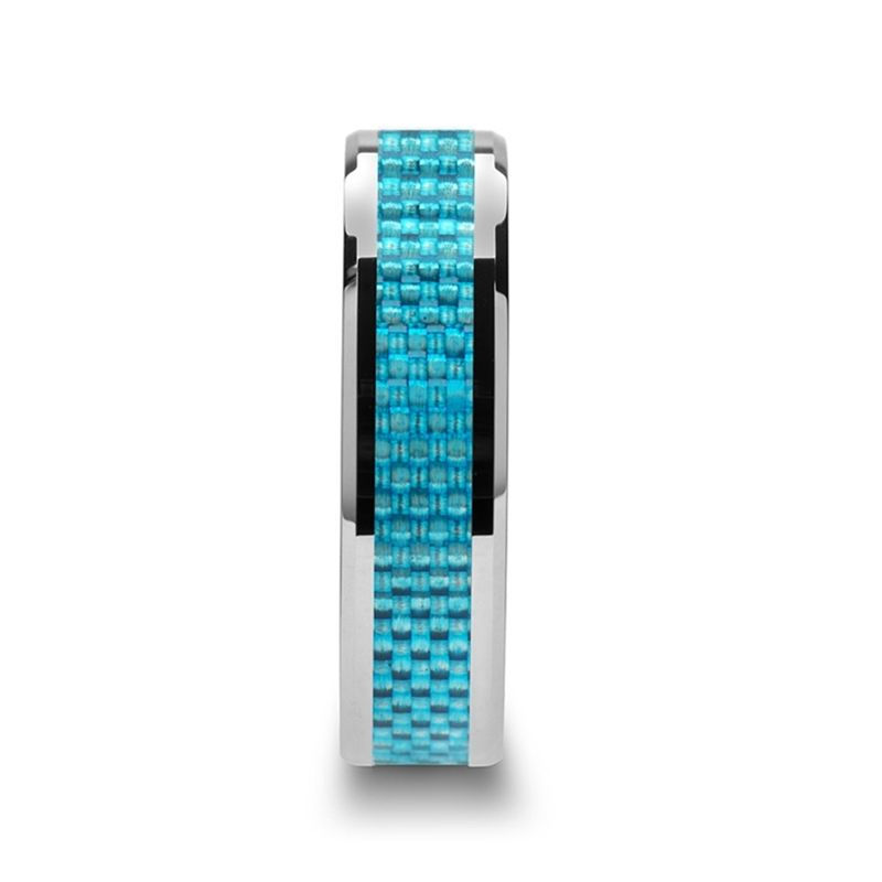 Thumbnail: AUGUSTUS Blue Carbon Fiber Inlay Tungsten