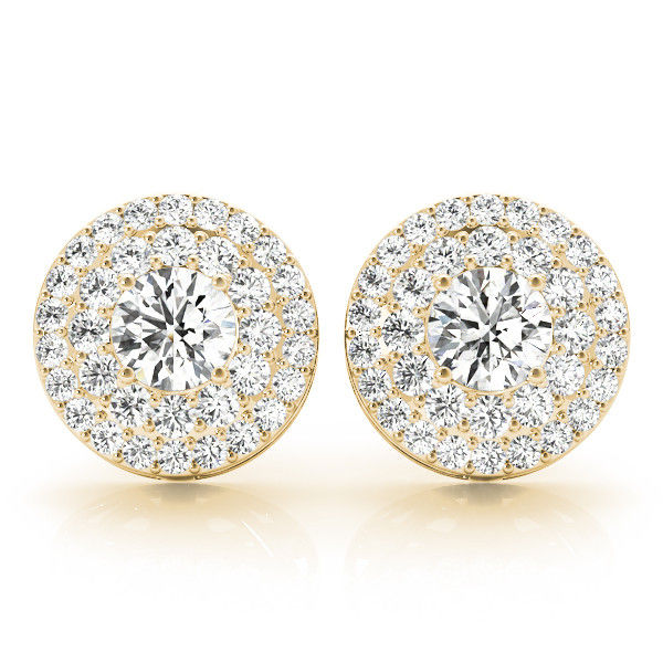 Thumbnail: 14kt Gold Fashion Diamond Earrings