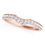 Thumbnail: 14kt Gold Diamond Ladies Curved Wedding