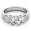 Thumbnail: 14KT Gold Three Stone Diamond Engagement Ring
