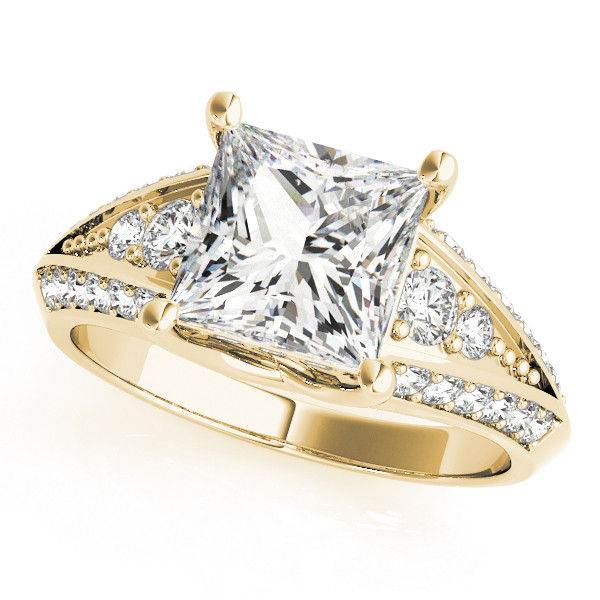 Thumbnail: 14kt Gold Multi Row Diamond Engagement Ring