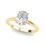 Thumbnail: 14kt Gold Oval Cut Solitaire Engagement Ring