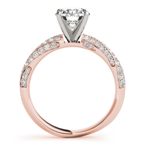 Thumbnail: 14kt Gold Multi Row Diamond Engagement Ring.